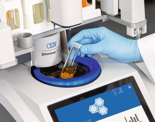 Abb.1: Im Discover 2.0 sind Mikrowellen-Synthesen auch bei hohem Druck möglich. Abb.1: Im Discover 2.0 sind Mikrowellen-Synthesen auch bei hohem Druck möglich.