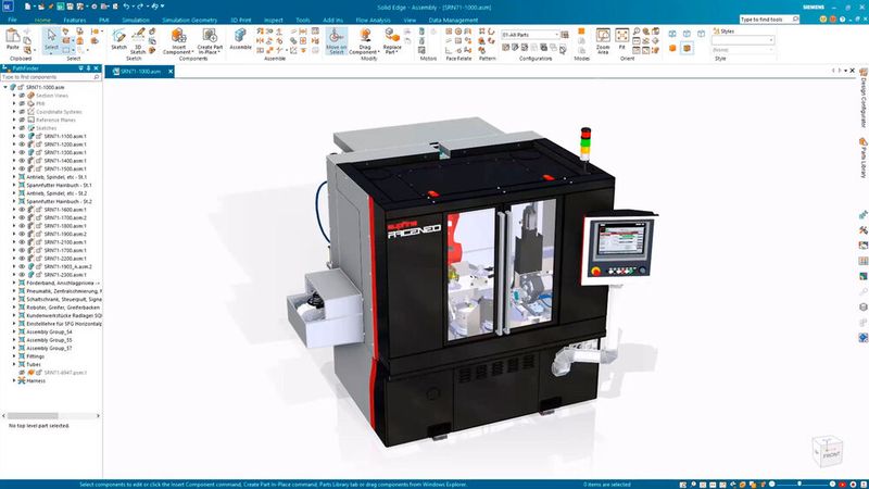 Die Best-in-Class-Leistung von Solid Edge bei großen Baugruppen wird durch die automatisch optimierte Manipulation der Konstruktionsansicht weiter verbessert. Die Performance sei für alle Teile und Baugruppen gesteigert worden.  (Bild: Siemens)