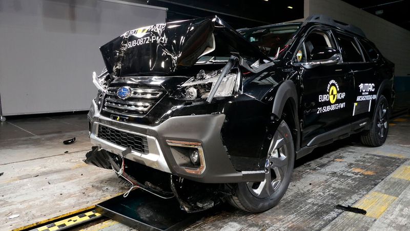 Der Subaru Outback erreichte die beste Bewertung beim Fußgängerschutz (84 Prozent) und bei der Grundausstattung mit Assistenzsystemen (95 Prozent). (Bild: Euro NCAP)