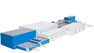 Das neue Hochregallager soll 39700 Stellplätze für die Bevorratung von Produkten für Infusionstherapien und zur klinischen Ernährung zur Verfügung stellen. Bild: Mlog (Archiv: Vogel Business Media)