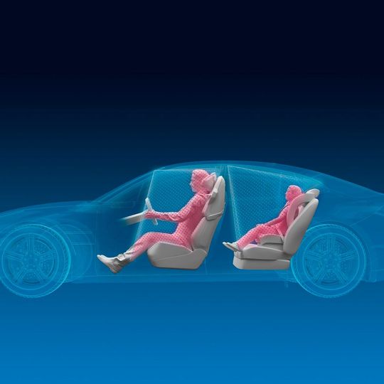 Neue Detektoren sollen den Fahrzeug-Innenraum beobachten.(Bild:  ZF)