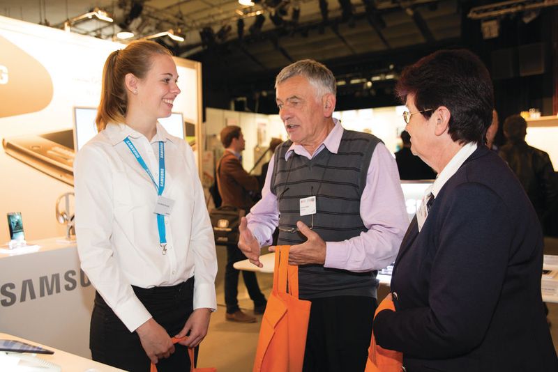 Auch am Samsung-Stand fand ein reger Austausch statt. (52Grad Wagner Deters-Prohl GbR)