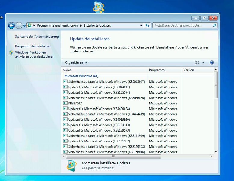 Nach der Installation des Simplux Updatepacks ist Windows 7 generell aktuell abgesichert. (Bild: Microsoft | Joos)