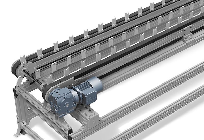 Neu auf dem Markt ist das taktfähige Kettenumlaufsystem TKU 2040. (Bild: Maschinenbau Kitz)