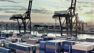 Containerdämmerung! Der VDMA meldet, dass Deutschland seinen Status als Exportweltmeister eingebüßt hat. China ist jetzt an der Spitze. (Bild: TÜV Rheinland)