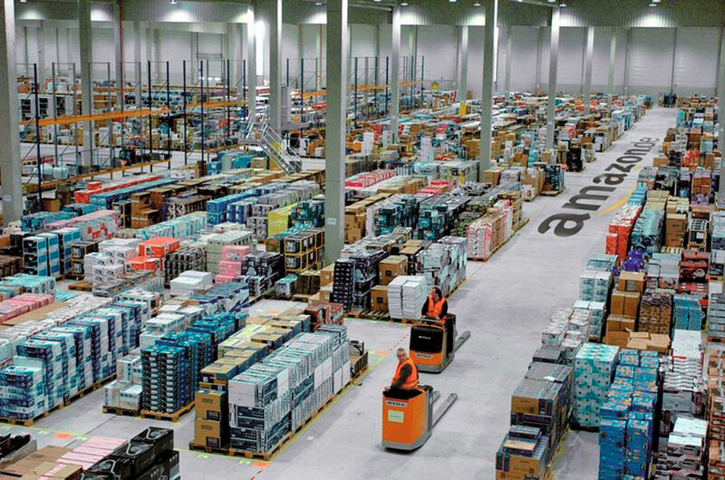 Vanderlande konnte zahlreiche Amazon-Logistikzentren mit Technik beliefern. Die Mönchengladbacher profitieren von dem Boom im Versandhandel. (Bild: Amazon)