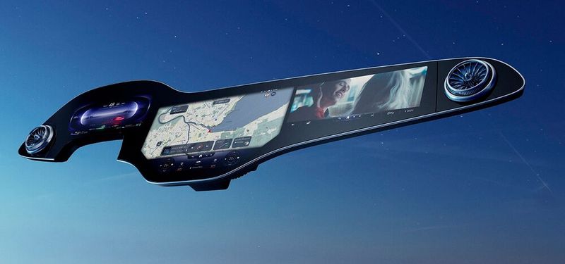 Diese Displayeinheit soll im Mercedes EQS verbaut werden. (Bild: Daimler)