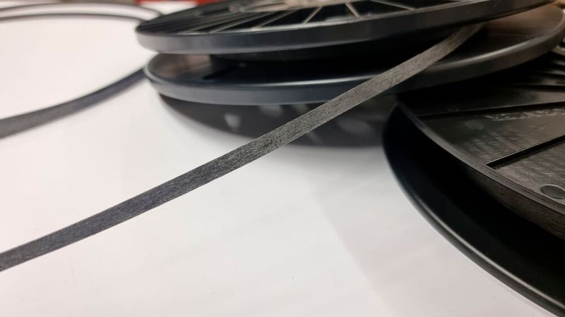 Entwickelte „Infinity“ rCF-Tape-Variante mit Besäumung der Tapekanten (Bild: DITF)