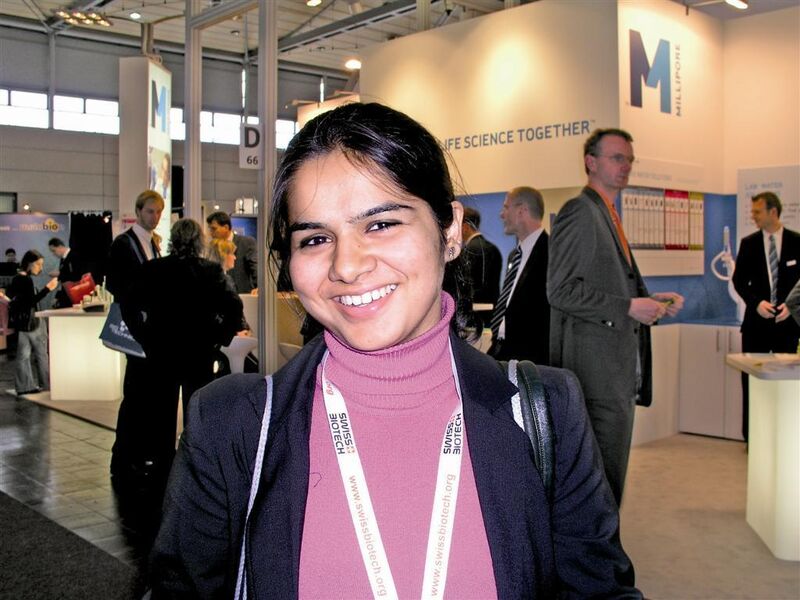 Garima Chaudhry, Studentin: „Ich arbeite in Hamburg an meinem Master in Biotechnologie und informiere mich auf der 
BIOTECHNICA über neue Themen.“ (Archiv: Vogel Business Media)