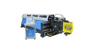 Die Rohrbiegemaschine Tubotron Vario 40 RL von Tracto-Technik biegt selbst komplizierte Rohrgeometrien. Bild: Tracto Technik (Archiv: Vogel Business Media)