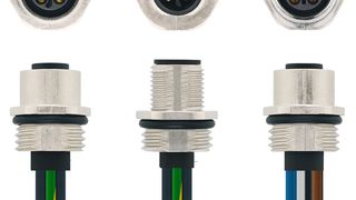 Anschlusstechnik für Power-Applikationen: Die neuen 4-poligen M12x1-Steckverbinder von Escha eignen sich zur Leistungsübertragung und sind ab sofort erhältlich. (Bild: Escha)