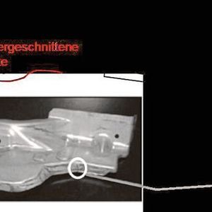 Kantenriss beim Abstellen eines schergeschnittenen Ziehteils.