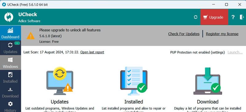 „Ucheck“ hilft beim Aktualisieren der installierten Programme. (Bild:  Thomas Joos)
