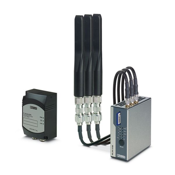 Der Ethernet Port Adapter (EPA) und der Access Point WLAN 5100 ermöglichen die Umsetzung leistungsfähiger und kostengünstiger WLAN-Lösungen. (Phoenix Contact)