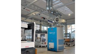 Klimatisierte und saubere Hallenluft mit dem TW-Klimatower und dem Novus Filtergerät. (Technorobot)