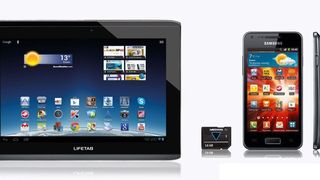 Aldi lockt zum Weihnachtskauf unter anderem mit dem Medion-Tablet Lifetab S9714 und dem Samsung-Smartphone Galaxy S Advance GT-I9070. (Aldi)