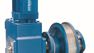 Einbaufertig: Demag-Radsatz DWS mit Winkelgetriebemotor als vollständige Fahreinheit. (Bild: Terex)