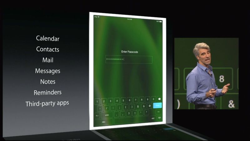 So soll es nicht nur für eingebaute Programme, sondern auch für Drittanbieter-Apps einen Passwortschutz geben. (Bild: Apple)