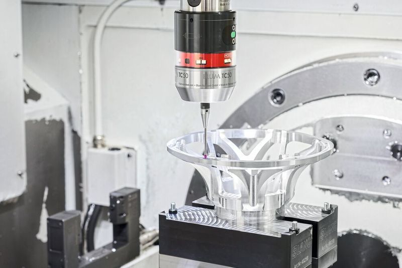 Die Blum-Messtaster gestatten Messgeschwindigkeiten von bis zu 3 m/min.  (Blum-Novotest)