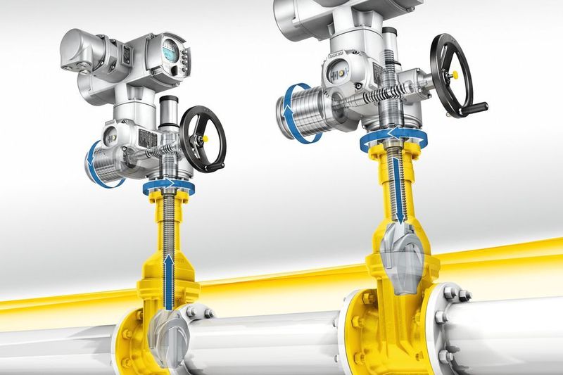 Funktion eines Stellantriebs SAEx mit Schieber (Auma)