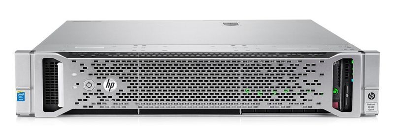 Ist mehr Rechenleistung gefragt, dann ist der HP Proliant DL380 Gen9 die richtige Wahl. Der Rack-Server unterstützt zwei Xeon-CPUs mit bis zu 18 Kernen und bis zu 768 Gigabyte DDR4 als Hauptspeicher. (Bild: HP)