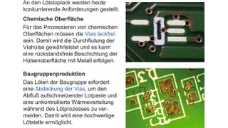Bild 1: Anforderungen an Lötstoplack auf Leiterplatten (LA-Leiterplattenakademie GmbH)