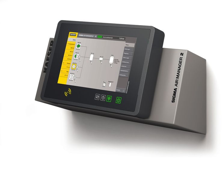 Der Sigma Air Manager 2 (SAM 2) von Kaeser überwacht und steuert nicht nur alle Komponenten einer Druckluftstation, er bereitet die Druckluftversorgung auch für Industrie 4.0 vor. (Bild: Kaeser Kompressoren)