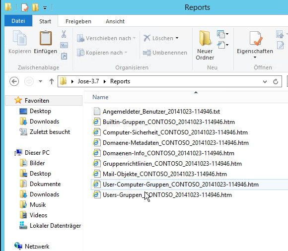 Abbildung 16: Die Berichte werden als HTML-Datei gespeichert und lassen sich mit jedem Browser lesen. (Bild: Joos)