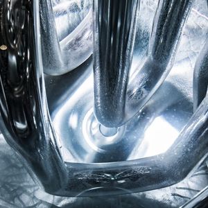 Blick in den  neuentwickelten  Gefrierbehälter