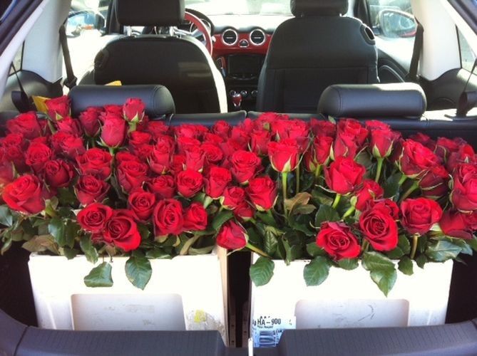 Zur ersten Aktion verschenkte Heidenreich zum Valentinstag über hundert Rose an die weiblichen Kunden. (Foto: Heidenreich)