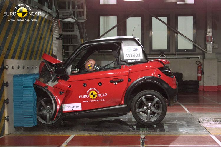 Etwas besser schnitt der Tazzari Zero ab. (Foto: Euro-NCAP)