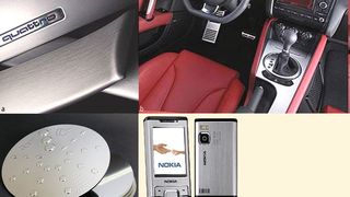 Bild 1: Immer häufiger muss bei Produkten der optische und haptische Eindruck übereinstimmen. Daher wird bei metallisch veredelten Kunststoffteilen ein Coul-Touch-Effekt gefordert.  (Bild: Bilder: IKV, Angell-Demmel, Nokia)