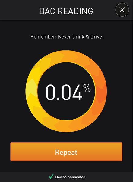 So sieht die Breathometer-App aus ( Breathometer)