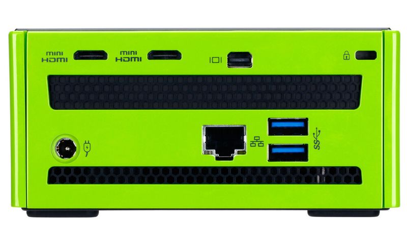 Der Gigabyte Brix GB-BXi5G-760 ist ein Mini-Gaming-Barebone mit einer eigenen Grafikkarte: Trotz des Names für den Rechner wird eine Nvidia Geforce GTX 870M als GPU verwendet. (Bild: Gigabyte)