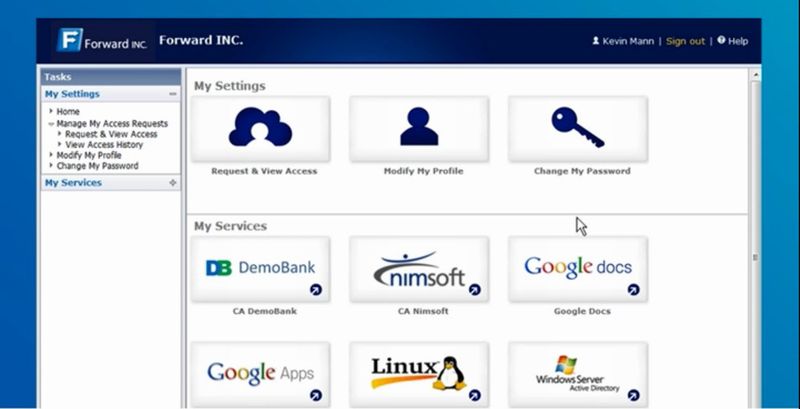 In diesem Beispiel mit CA CloudMinder werden die Identitäten der Nutzer einheitlich verwaltet, für Anwendungen wie Google Docs genauso wie für ein lokales Linux-System. (Bild: CA Technologies)