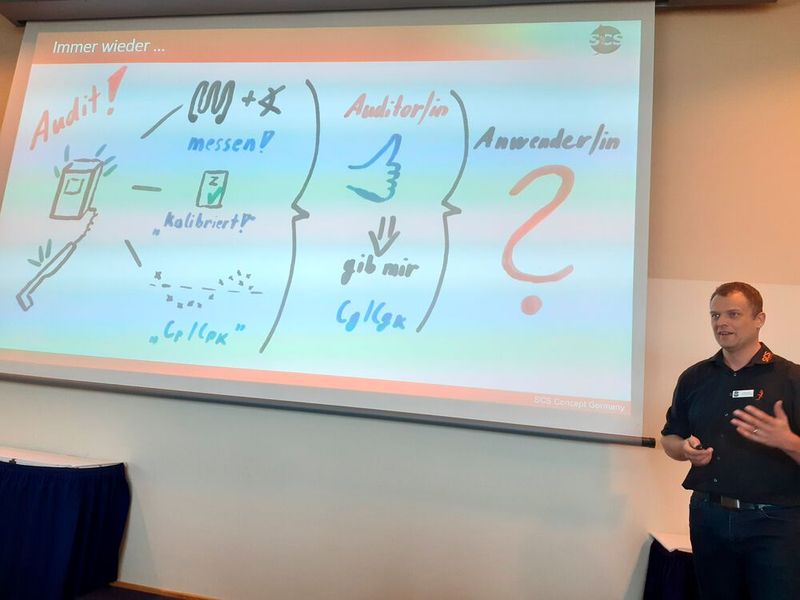 Die Panik vor Audits nahm Markus Fischer von der SCS Concept Deutschland GmbH mit seinen Tipps und Tricks.  (Bild: VCG/Juliana Pfeiffer)