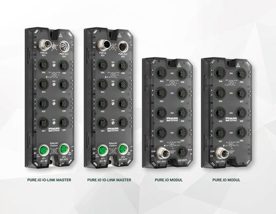 Pure.IO-Produktfamilie bietet durchgängige Einzelkanal-Diagnose und klare mechanische Vorteile.(Bild:  Murrelektronik)