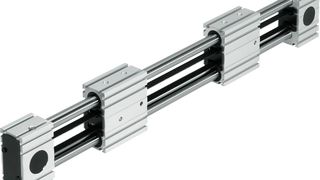 Zahnriemenachse ELGG: schnell und kostengünstig aufgrund gegenläufiger Schlitten.  (Bild: Festo)