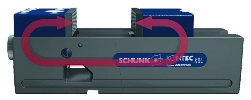 Bild 4: Der integrierte Zuganker entlastet den mit Oberflächenschutz versiegelten Grundkörper von direkten Spannkräften und verhindert so eine Verformung. Bilder: Schunk (Archiv: Vogel Business Media)