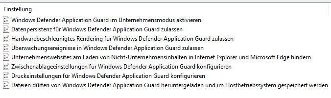 In den Gruppenrichtlinien stehen verschiedene Optionen zur Steuerung von WDAG zur Verfügung, auch zusammen mit der Netzwerk-Isolierung in Windows 10. (Th. Joos)