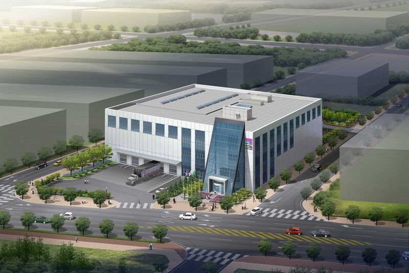 Rittal-Gebäude in Incheon als Computersimulation. (Bild: Rittal)