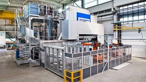 Dieffenbacher is a specialist in presses that produce fiber-reinforced plastic parts and also has the necessary process technology in its portfolio. Lightweight construction is therefore Eppinger's expertise. This will be exhibited at JEC World to demonstrate its value for the aerospace and defence sectors. (Image:Dieffenbacher)