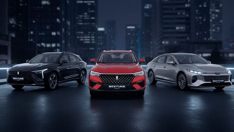 Mit zunächst drei Modellen bringt Indimo die Chinamarke Bestune in Deutschland an den Start(Bild:  FAW/Indimo)