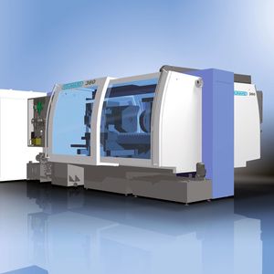 Bild 1: Komplettansicht der kombinierten Innen- und Außenschleifmaschine VM 360, die von Voumard extra für diese Anwendung bei Weiss entwickelt wurde. 