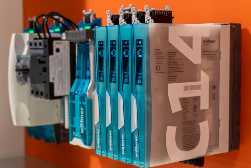 Wöhner und das noch relativ junge Schwesterunternehmen Future Systems zeigten gemeinsam unter anderem den elektronischen Motorstarter Motus C14. Dieser verfügt über einen sicherungslosen, wiedereinschaltbaren Kurzschlussschutz. Sollte es zu einer Störung kommen, könne er 100- bis 1000-mal schneller abschalten als eine herkömmliche Schmelzsicherung oder ein Leistungsschalter. Zusätzlich sollen Funktionalitäten durch Softwareupgrades ergänzt werden können. Von der integrierten Messtechnik und Diagnosefunktion sollen sowohl die Inbetriebnahme als auch der Service, beispielsweise durch Predictive Maintenance, profitieren. (Bild: Vogel Communications Group)
