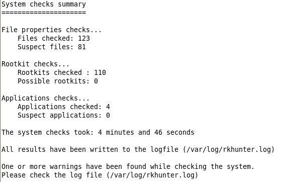 Der Rootkit-Scanner „rkhunter“ findet verdächtige System-Einträge. (Archiv: Vogel Business Media)