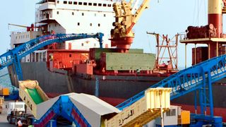 Mobiler Shiploader mit Samson Material Feedern  (Bild: Samson)