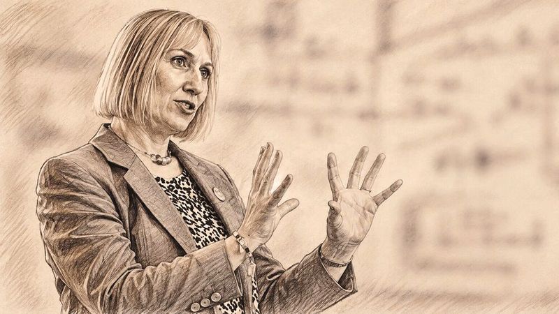 Pionierin der Computertechnik: Illustration von Sophie Wilson. Sie war maßgeblich an der Entwicklung des BBC Micro und der Arm-Prozessorarchitektur beteiligt.(Bild:  Dall-E / KI-generiert)