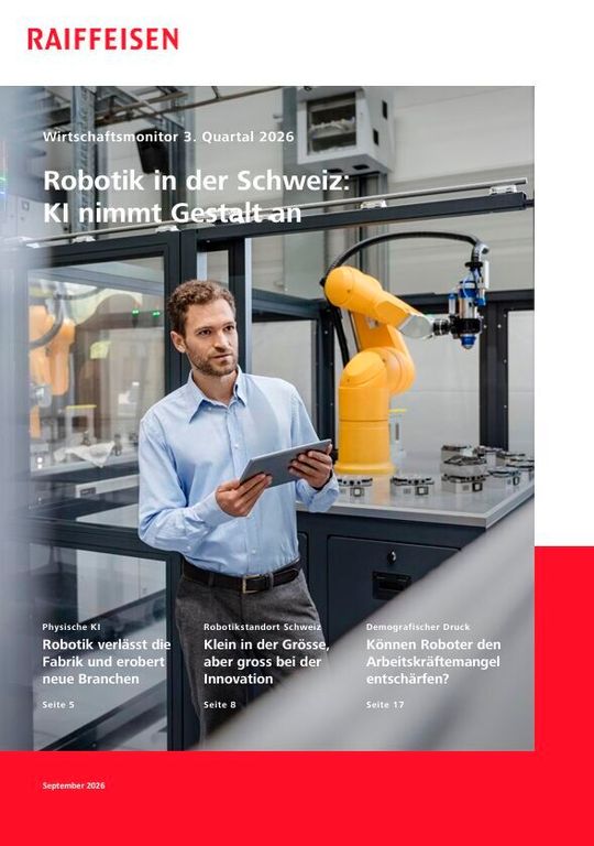 Der aktuelle Wirtschaftsmonitor von Raiffeisen Economic Research zeigt: Die Schweiz kann Robotik.(Bild:  Raiffeisen Schweiz)