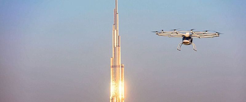 Volocopter testet sein Lufttaxi bereits seit 2017 in Dubai. (Volocopter)